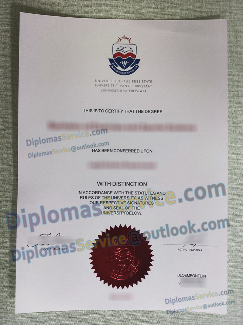 University of the Free State degree, University of the Free State diploma,