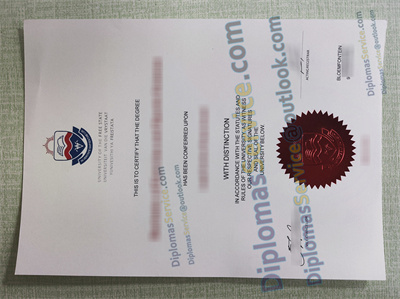 University of the Free State certificate