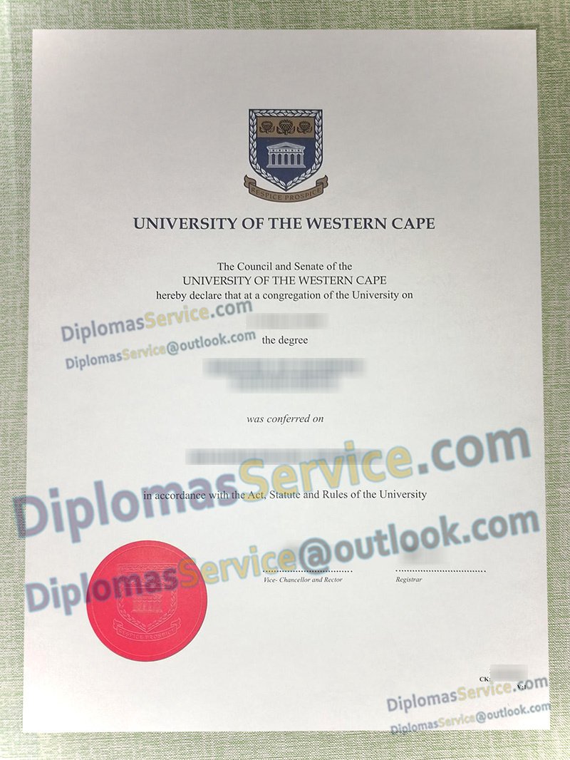 University of the Western Cape degree, University of the Western Cape diploma,