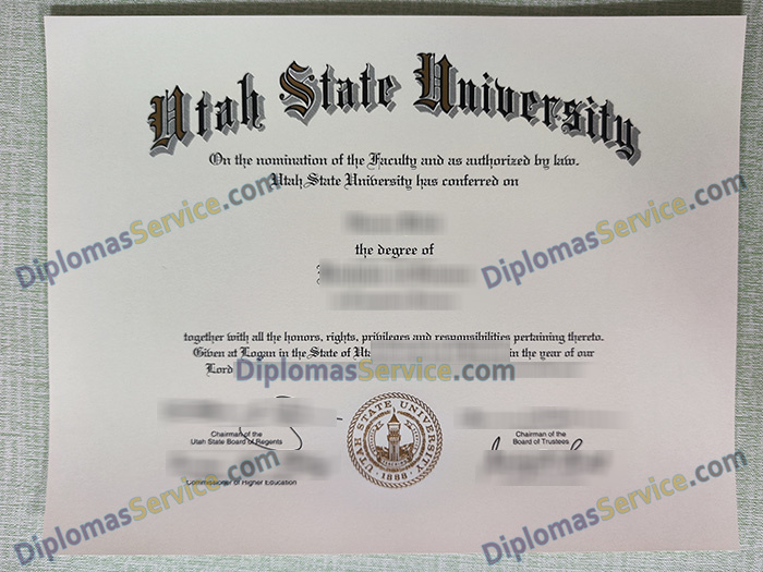 Utah State University diploma, Utah State University degree,