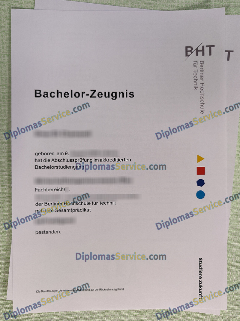 BHT Berlin zeugnis, Berliner Hochschule für Technik transcript,
