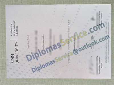 BIMM University diploma
