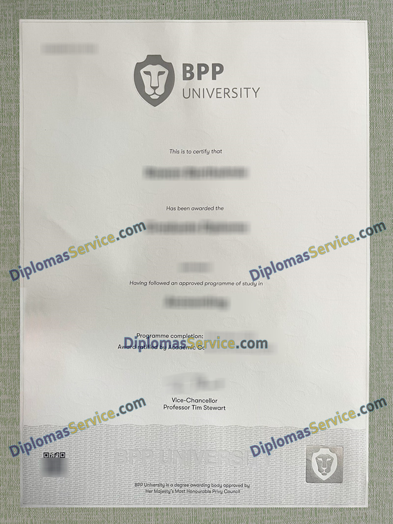 BPP University degree, BPP University certificate,