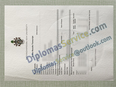 Buckinghamshire New University transcript