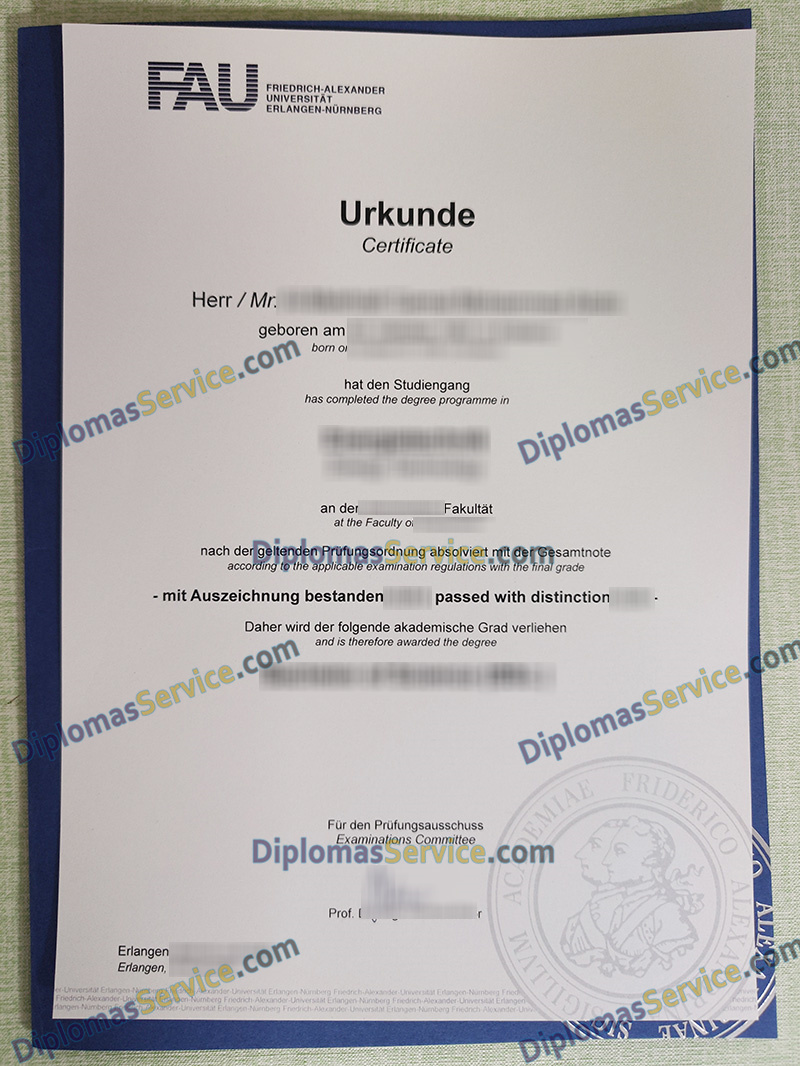 Friedrich-Alexander-Universität urkunde, FAU degree,