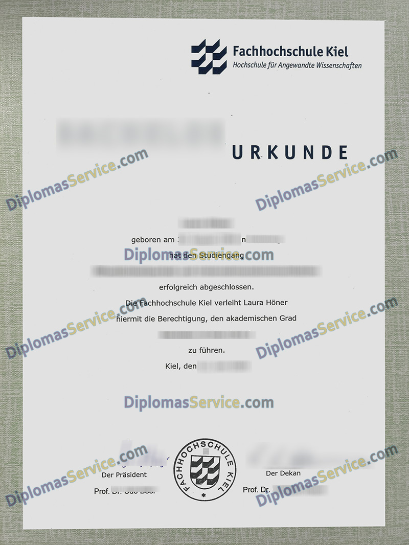 Fachhochschule Kiel urkunde, Fachhochschule Kiel degree,
