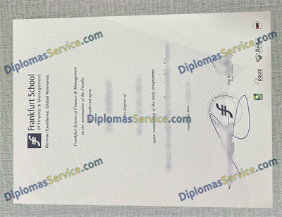 Frankfurt School of Finance & Management diploma