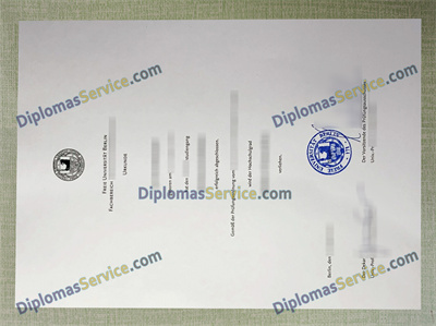Freie Universität Berlin diploma
