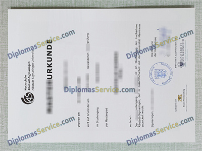 Hochschule Albstadt-Sigmaringen diploma