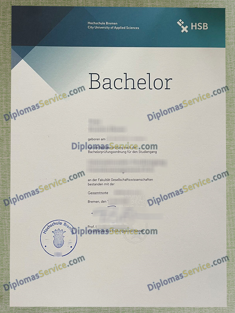 Hochschule Bremen urkunde, Hochschule Bremen degree,