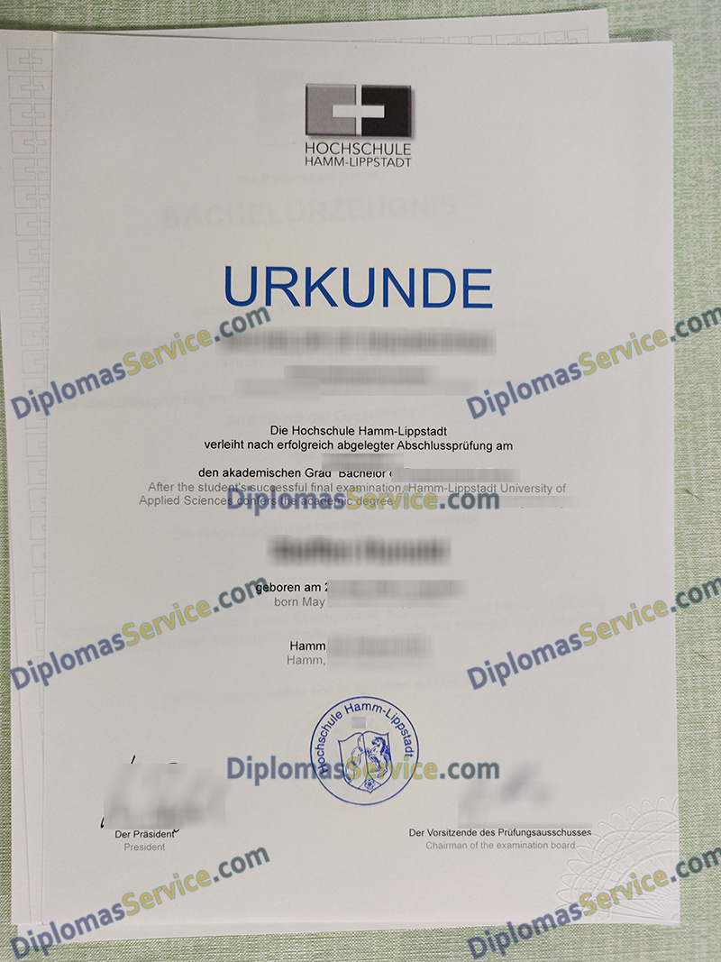 Hochschule Hamm-Lippstadt urkunde, Hochschule Hamm-Lippstadt degree,