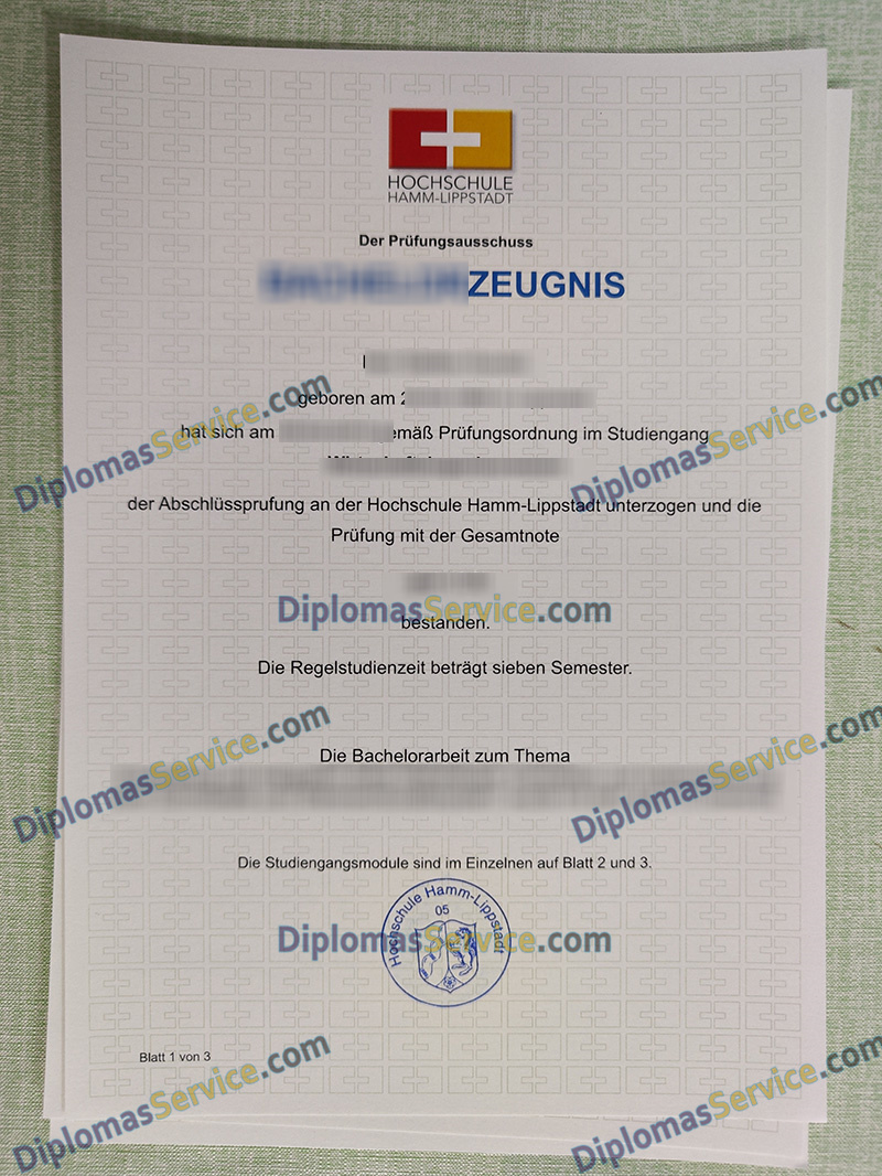 Hochschule Hamm-Lippstadt zeugnis, Hochschule Hamm-Lippstadt transcript,