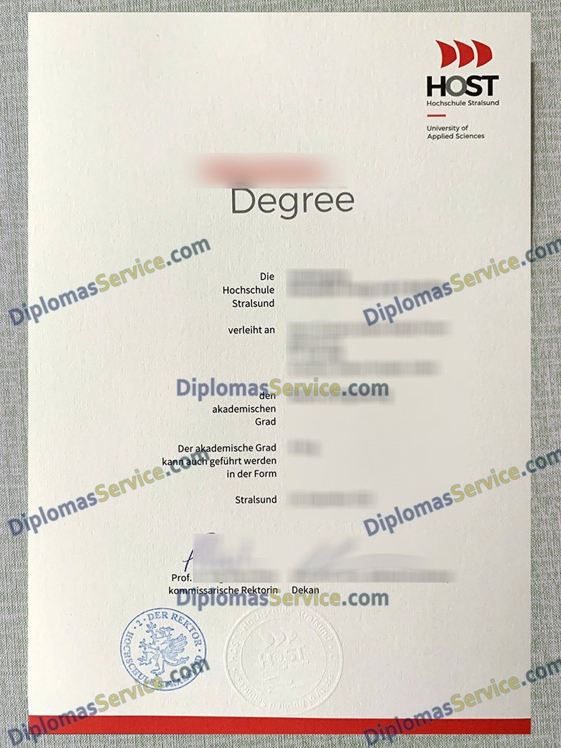 Hochschule Stralsund degree, Hochschule Stralsund urkunde,
