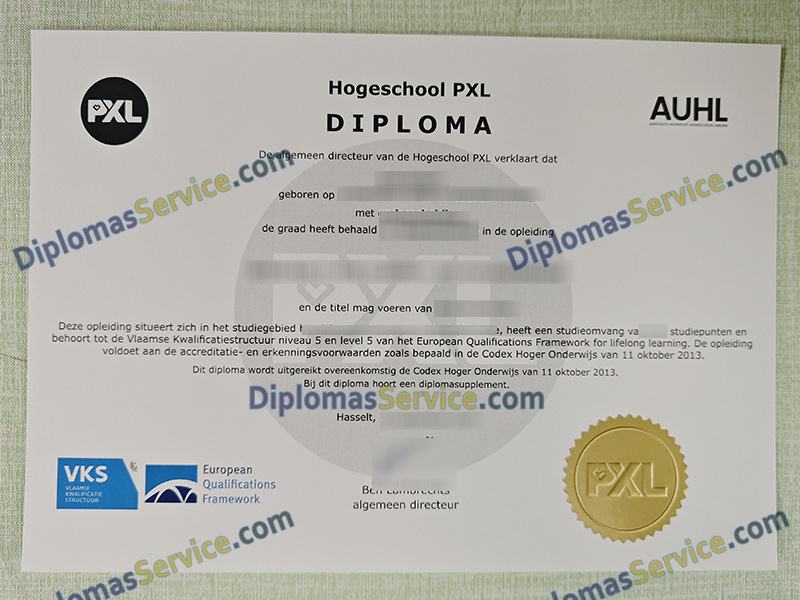 Hogeschool PXL diploma, Hogeschool PXL degree,