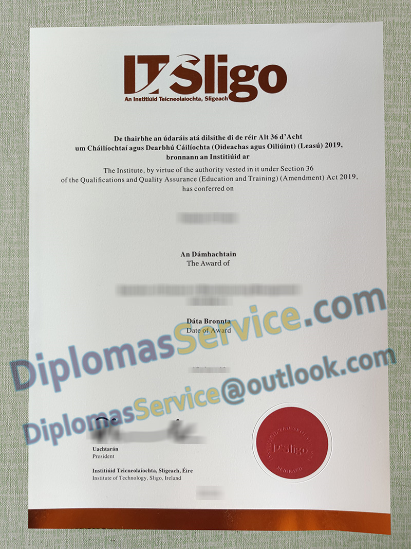 Institute of Technology Sligo degree, IT Sligo certificate,