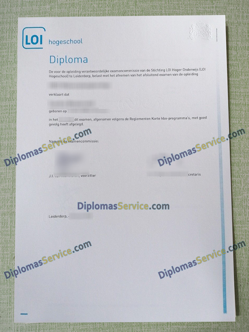 LOI Hogeschool diploma, LOI Hogeschool getuigschrift,