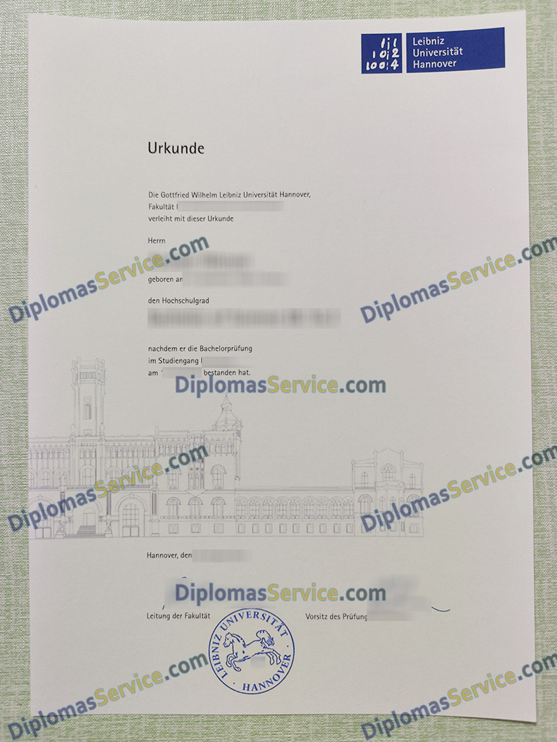 Leibniz Universität Hannover urkunde, Leibniz Universität Hannover degree,