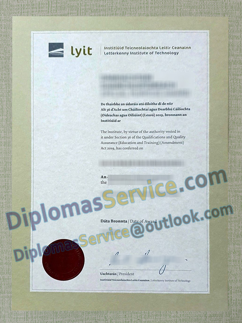 Letterkenny Institute of Technology certificate, Letterkenny Institute of Technology diploma,