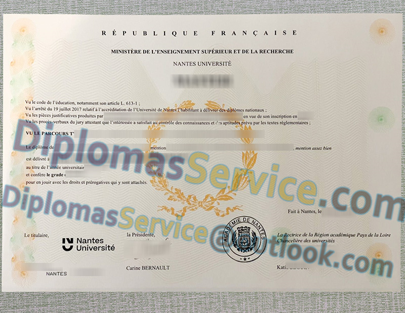 Nantes Université diplôme, Nantes Université licence,