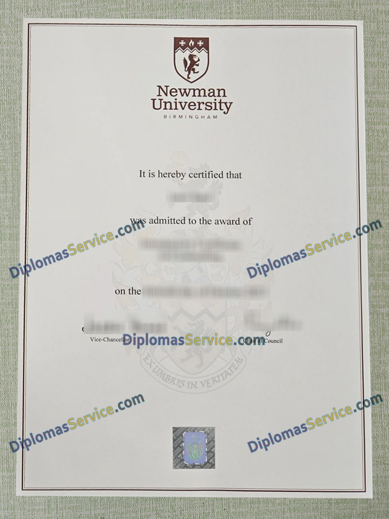 Newman University degree, Newman University certificate,