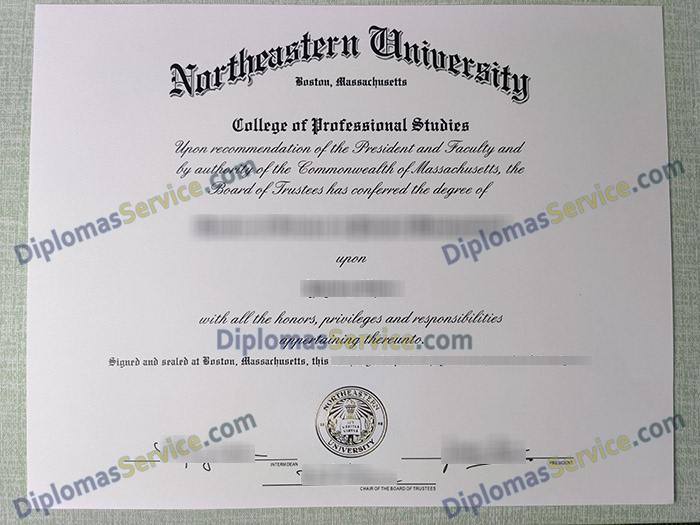 Northeastern University diploma, Northeastern University degree,