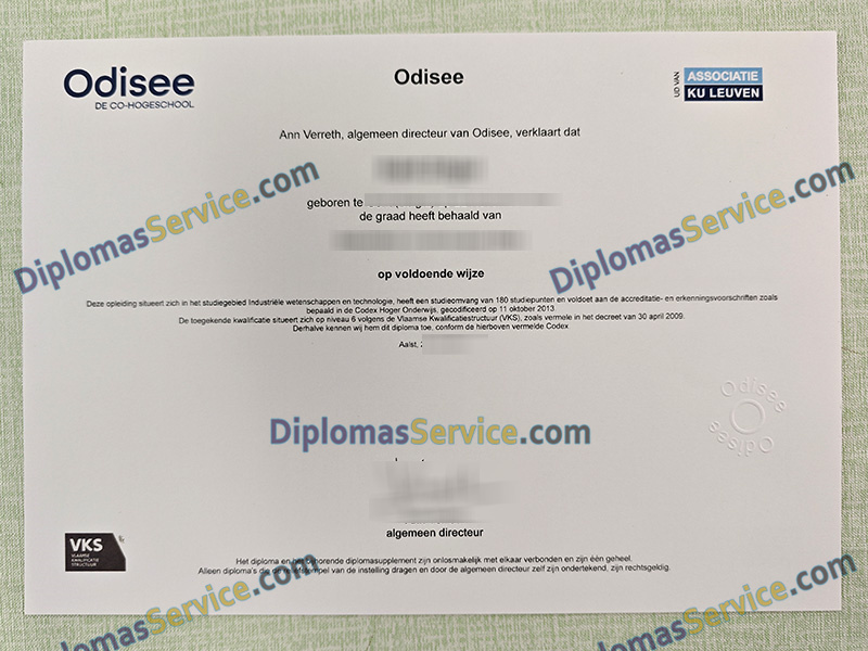 Odisee Hogeschool diploma, Odisee Hogeschool degree,