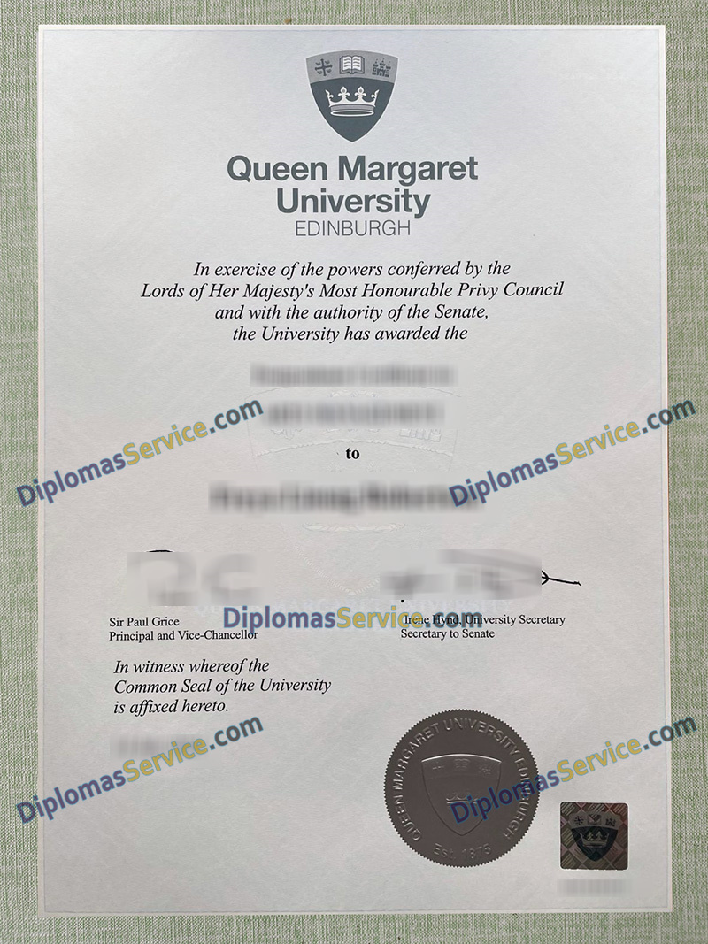 Queen Margaret University degree, Queen Margaret University certificate,