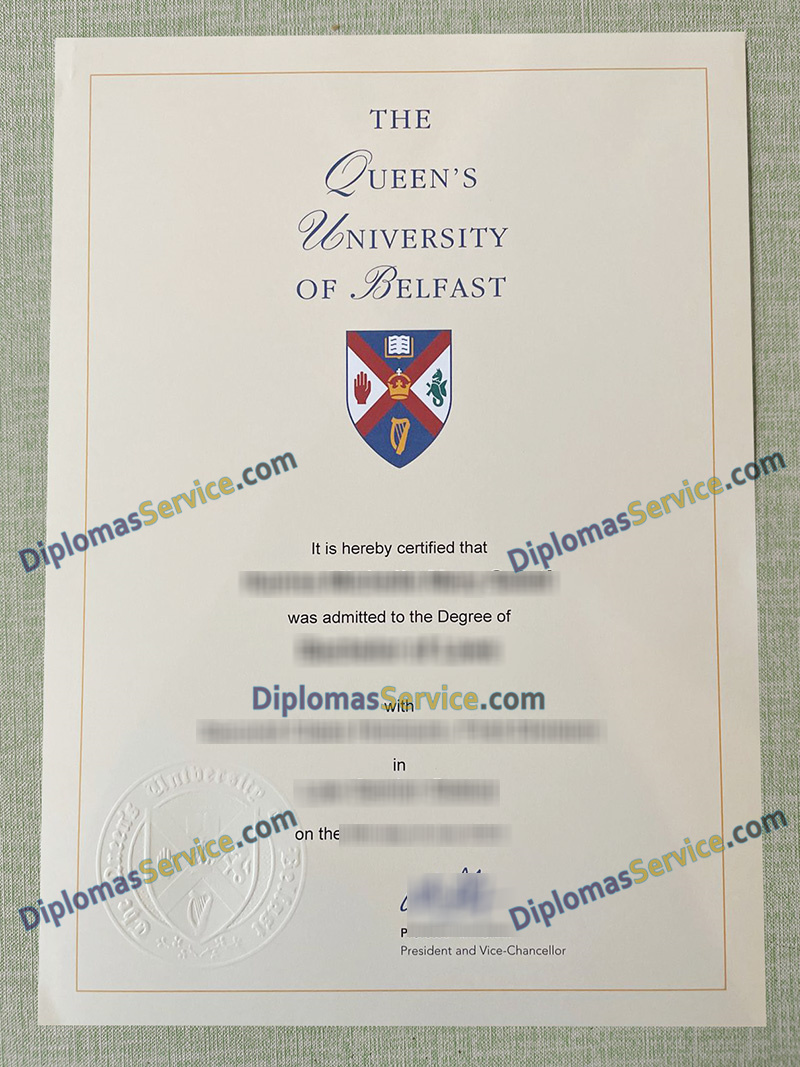 Queen's University Belfast degree, Queen's University Belfast certificate,