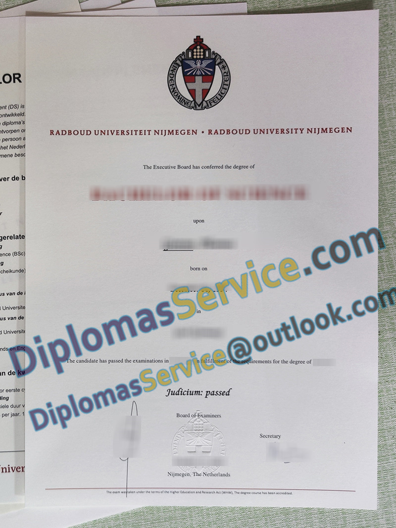 Radboud Universiteit degree, Radboud University diploma,