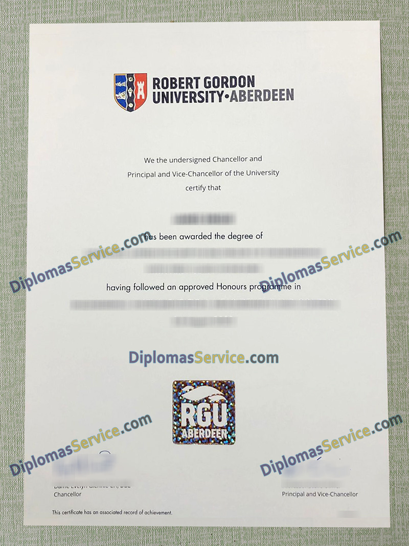 Robert Gordon University degree, Robert Gordon University certificate,
