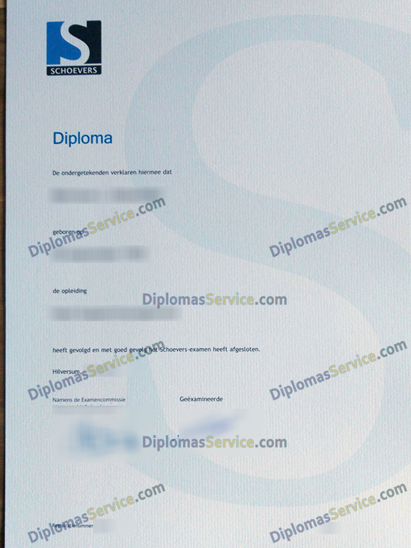 Instituut Schoevers diploma, Schoevers certificate,