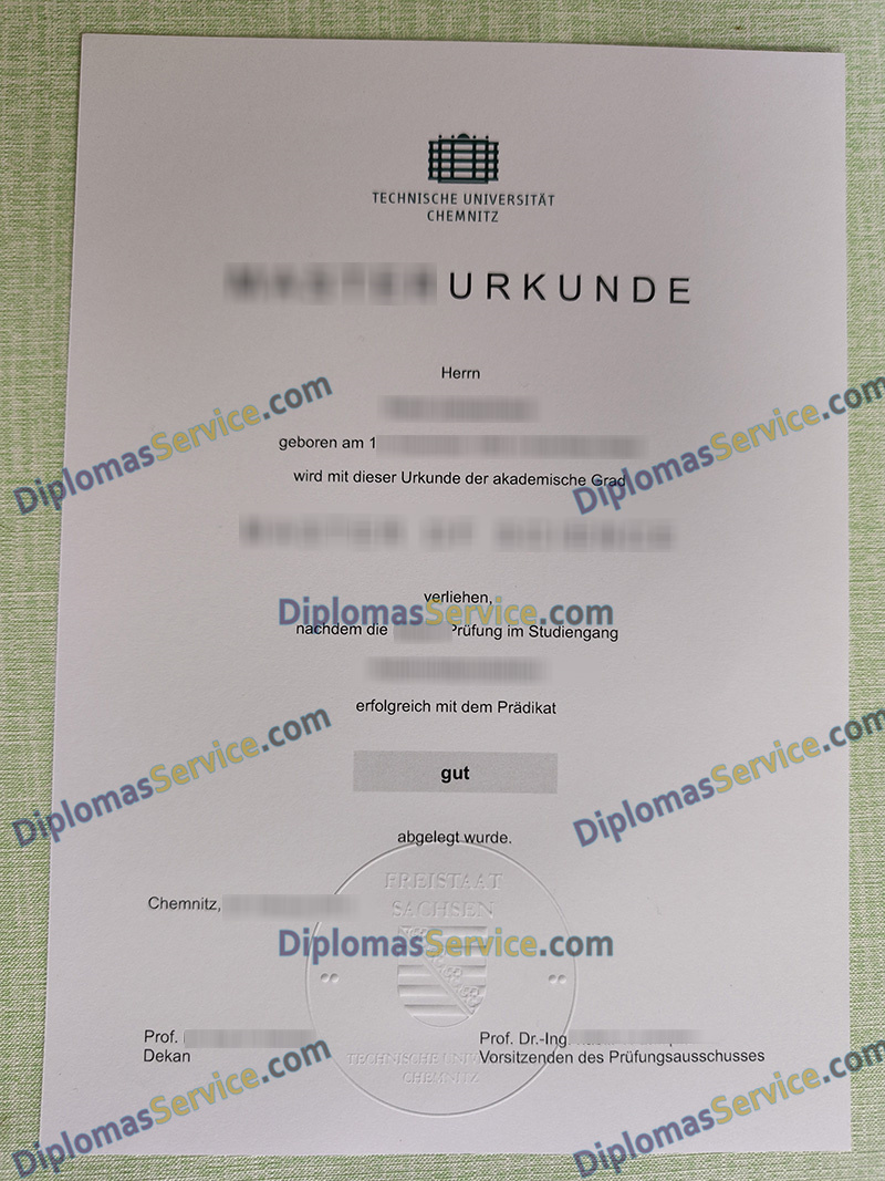 Technische Universität Chemnitz urkunde, TU Chemnitz degree,