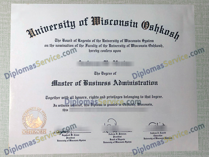 UW Oshkosh diploma, University of Wisconsin Oshkosh degree,