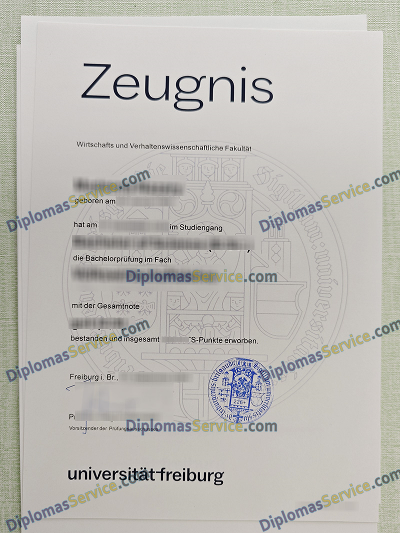 Universität Freiburg zeugnis, Universität Freiburg transcript,