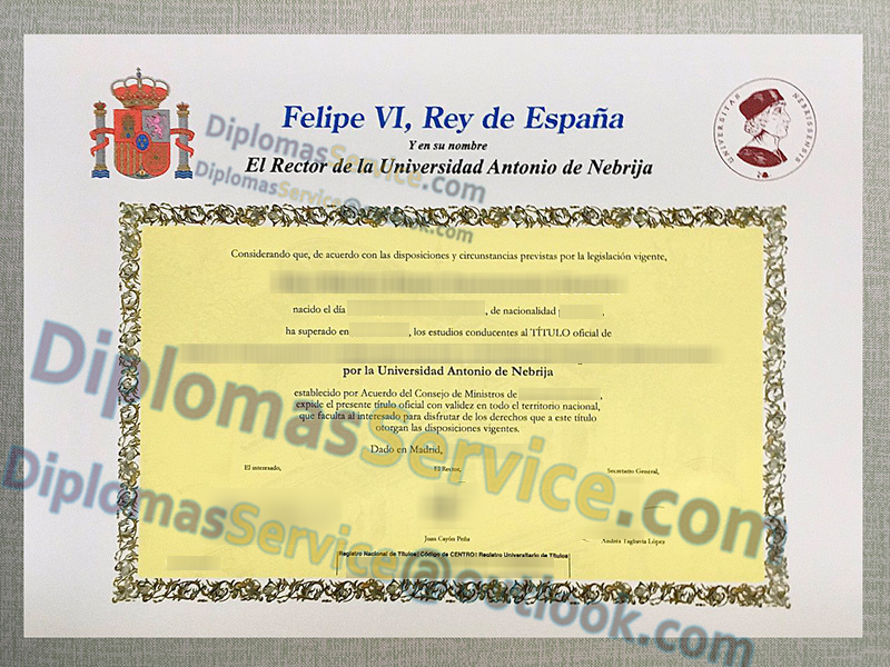 Universidad Antonio de Nebrija título, Universidad Antonio de Nebrija degree,