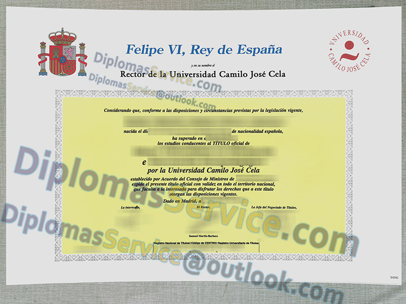 Universidad Camilo José Cela título, Universidad Camilo José Cela degree,