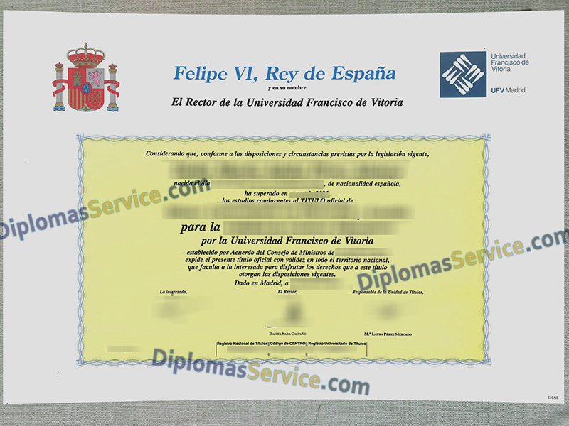 Universidad Francisco de Vitoria título, Universidad Francisco de Vitoria diploma,