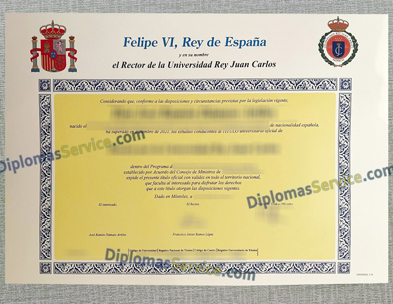 Universidad Rey Juan Carlos título, Universidad Rey Juan Carlos diploma,