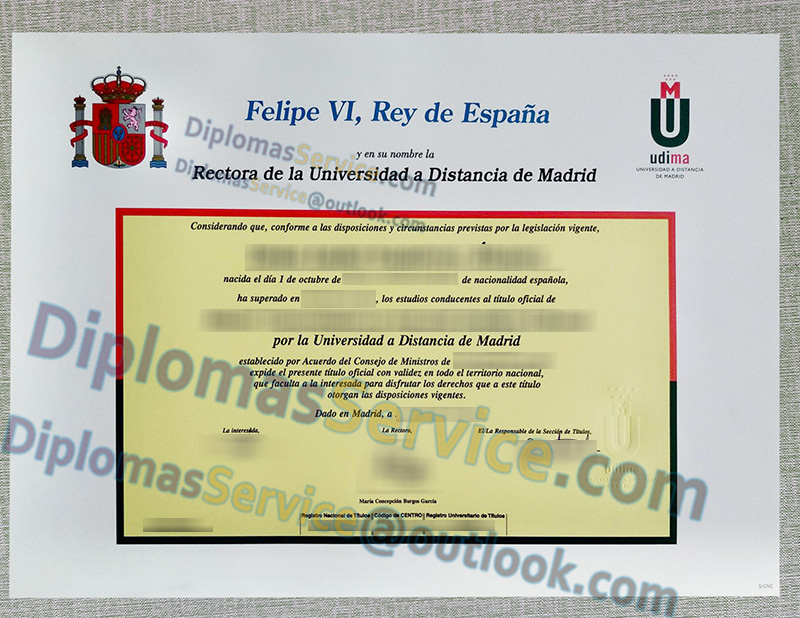 Universidad a Distancia de Madrid título, Universidad a Distancia de Madrid diploma,