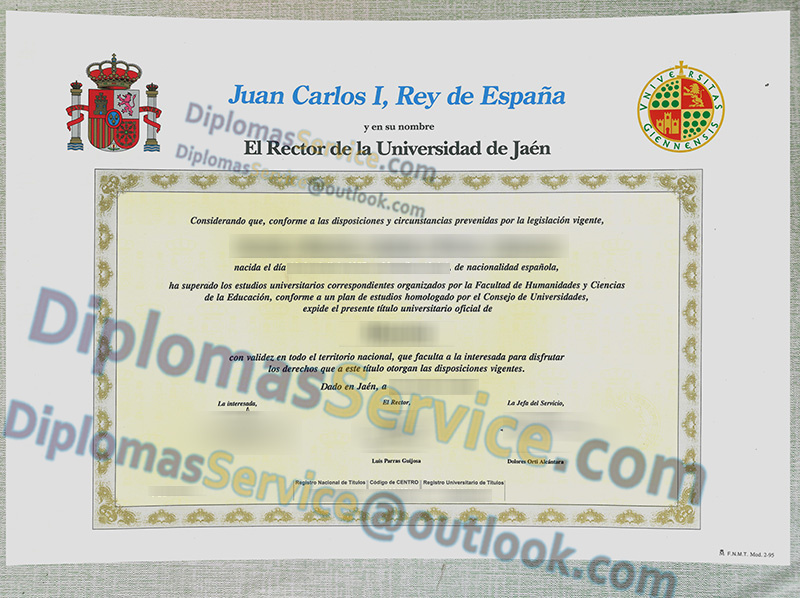 Universidad de Jaén título, Universidad de Jaén diploma,