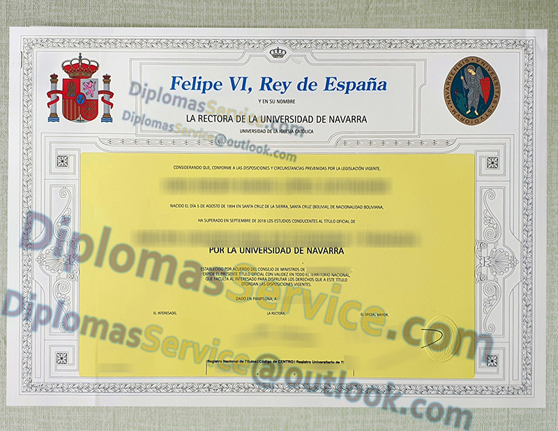 Universidad de Navarra título, Universidad de Navarra diploma,