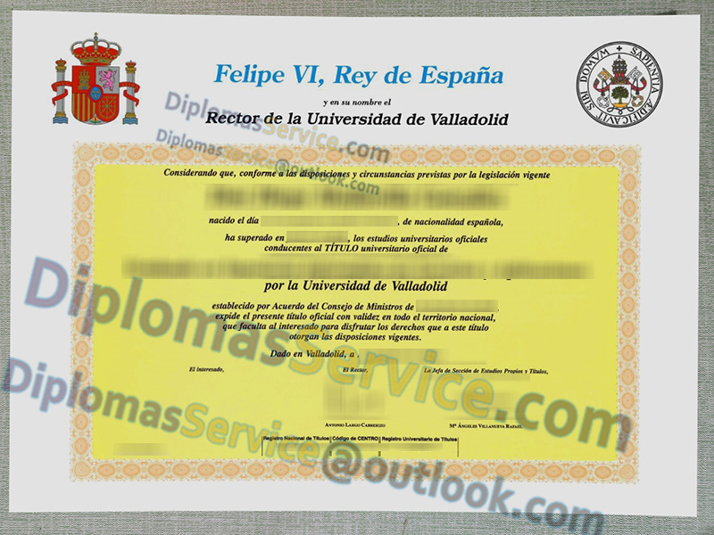 Universidad de Valladolid título, Universidad de Valladolid diploma,