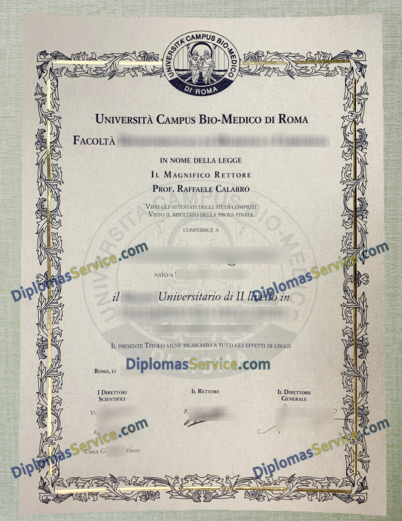 Università Campus Bio-Medico di Roma diploma, Università Campus Bio-Medico di Roma laurea,