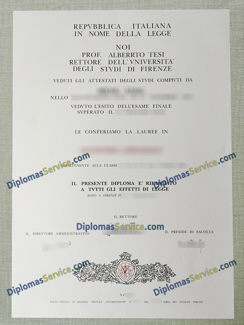 Università degli Studi di Firenze diploma, Università degli Studi di Firenze laurea,