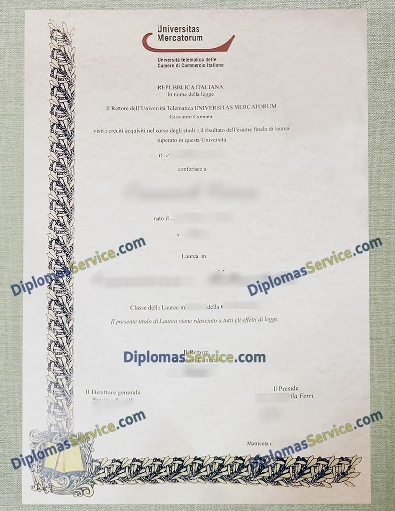 Universitas Mercatorum diploma, Università Mercatorum laurea,