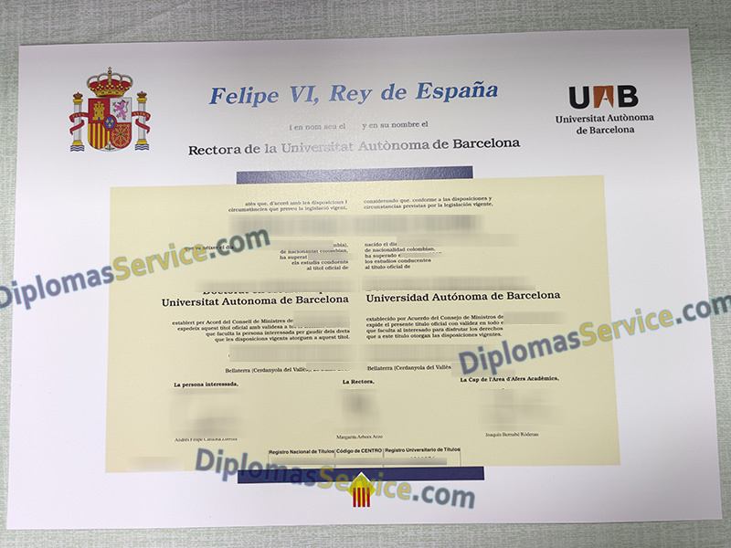 Universitat Autònoma de Barcelona título, Universitat Autònoma de Barcelona diploma,