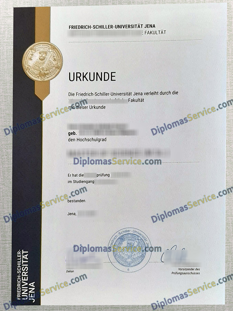 Universität Jena urkunde, Universität Jena degree,