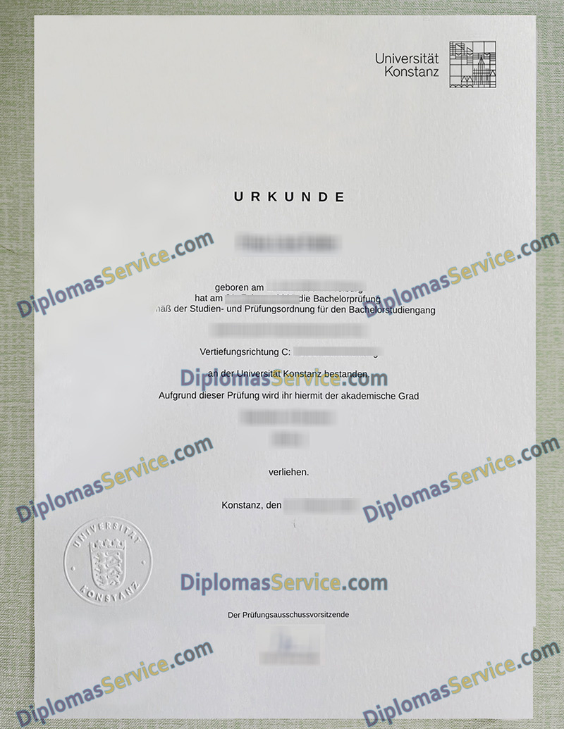 Universität Konstanz urkunde, Universität Konstanz degree,