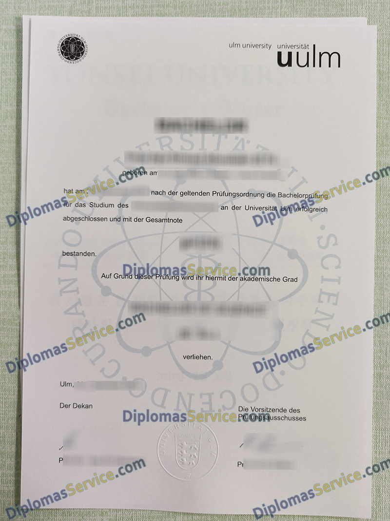 Universität ulm degree, Universität ulm urkunde,