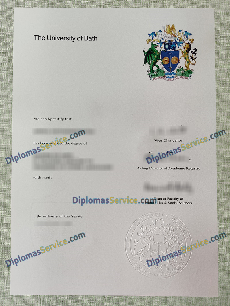 University of Bath degree, University of Bath certificate,